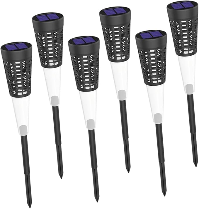 6pcs Solar Garden Stake Lights Decorative Courtyard Light Warm Glow Outdoor Lawn Lighting for Pathway and Villa | Lumora