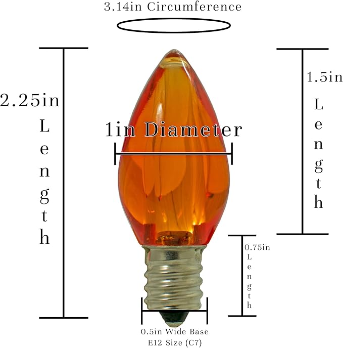 EST. LEE DISPLAY L D 1902 LED Christmas Outdoor Light Bulbs C7 C9 Twinkle Blinking Candelabra Style Replacement Box | Lumora