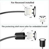 LED Recessed Deck Light Kits with Protecting Shell,LED Outdoor Landscape Lighting Warm White IP67 Waterproof,DC 12V | Lumora