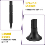 10 Pcs Solar Light Ground Stakes Kit, ABS Plastic Ground Stakes & Round Bases with Mounting Screws Replacement | Lumora