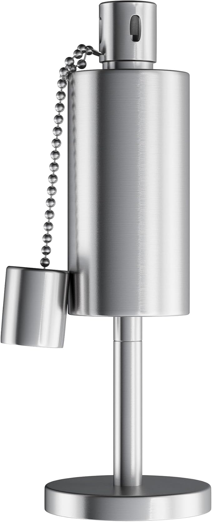 Table Top Torch Canister - 10.5in Tall Stainless Steel Refillable Citronella Torches Outdoor - Tabletop Torches for Outside Patio or Deck - Oil Lamp Outdoor Lighting by Pure Garden