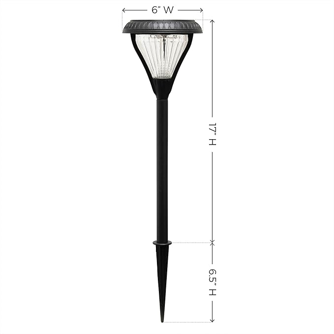 Gama Sonic Premier Outdoor Pathway Garden Landscape Light with 2 Color LEDs, Warm White and Bright White, Black, Heavy Duty Cast Aluminum, 50 Lumens, 4-Pack (239iP490080)