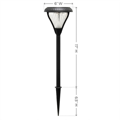 Gama Sonic Premier Outdoor Pathway Garden Landscape Light with 2 Color LEDs, Warm White and Bright White, Black, Heavy Duty Cast Aluminum, 50 Lumens, 4-Pack (239iP490080)