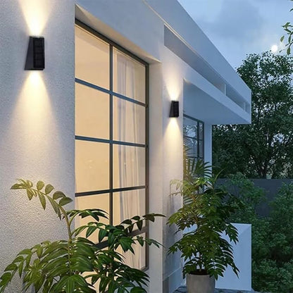 Solar Outdoor Lights for Garden 2PCS Ip65 Waterproof Two-Tone White and Warm for Walkway Driveway Lawn Patio Sidewalk Yard Decor