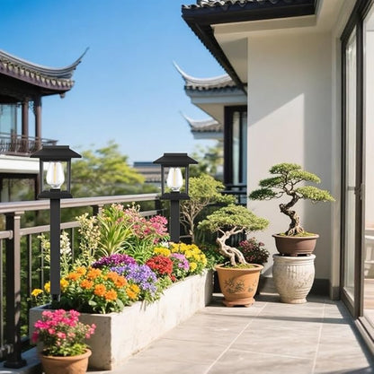 4 Pack Solar Pathway Lights，Solar Garden Lights Outdoor Waterproof for Courtyard, Balcony, Garden, Lawn, Poolside.
