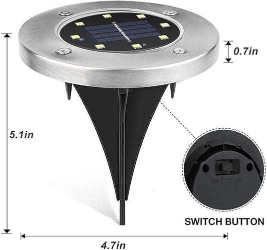 ZGWJ Solar Ground Lights,16 Pack Waterproof Solar Garden Lights, Upgraded Outdoor Garden Waterproof Bright in-Ground Lighting, Landscape Lighting for Pathway,Yard,Deck,Lawn,Patio,Walkway Warm White