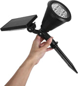 minkissy Solar Landscape Spotlights Outdoor Waterproof Solar Powered Yard Lights with 4 Warm LED Bulbs 3 Lighting | Lumora
