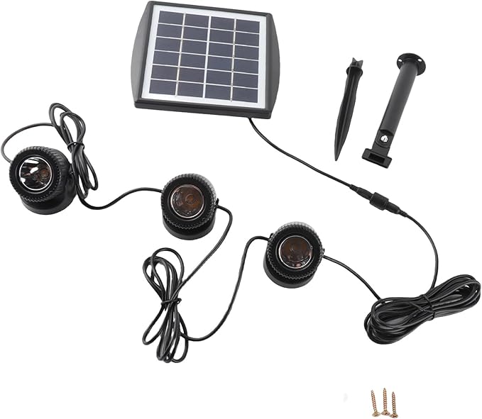 Zerodis Solar Outdoor In Ground Lights LED Solar Pathway with 3 Adjustable Heads for Landscape and Yard Use Garden | Lumora