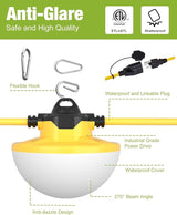 100FT 3Prong Construction String Lights 16000LM 130W Industrial LED String Work Lights, IP65 Waterproof 18AWG Wire | Lumora