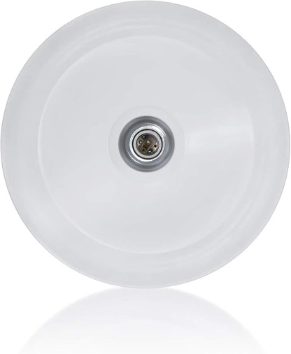 10in. White Outdoor Angle Shade Gooseneck Sign Light Fixture With 14.5 in. Long Extension Arm - Wall Sconce Farmhouse, Vintage, Antique Style - UL Listed - 9W 900lm A19 LED Bulb (5000K Cool White)