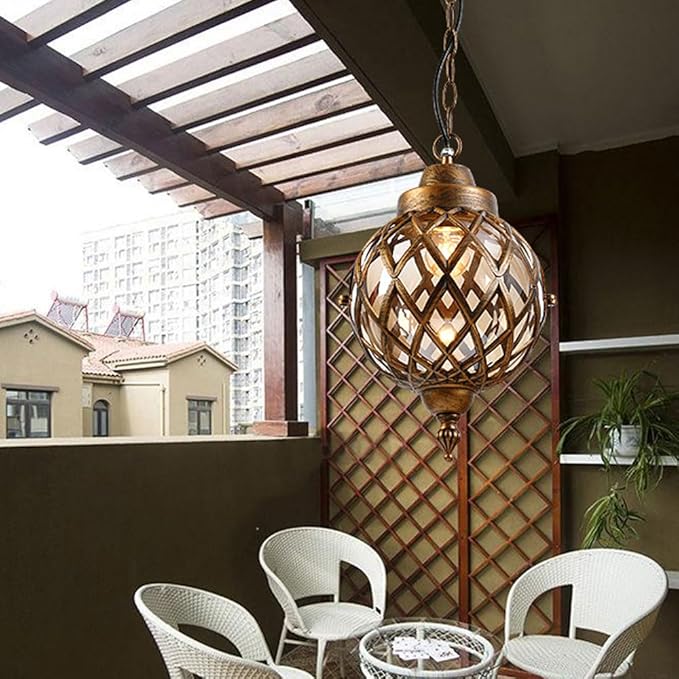 European Outdoor Waterproof Light,American Balcony Corridor Ceiling Lamp,Garden Restaurant Pavilion Grape Trellis | Lumora