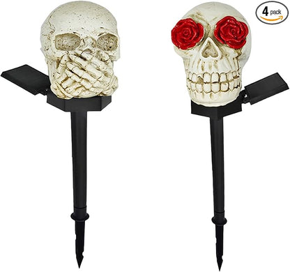 Skeleton LED Solar Light - Spooky Halloween Decoration for Garden, Yard Path, Yard Waterproof Outdoor Solar Light Party Decoration 2 Pack (11)