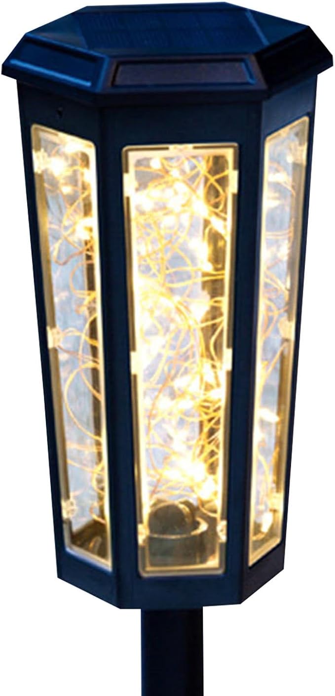 Outdoor Solar Pathway Lights - Waterproof Warm LED Garden Lamps | IP65 Rated Landscape Lighting for Patio, Yard, Walkway, Driveway, Backyard, Path Decor, Energy-Saving Night Illumination