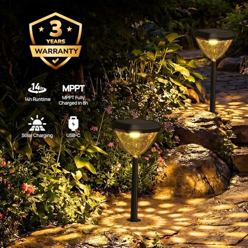 Linkind Smart Solar Pathway Lights SP6,Pattern Switch Solar Lights Outdoor