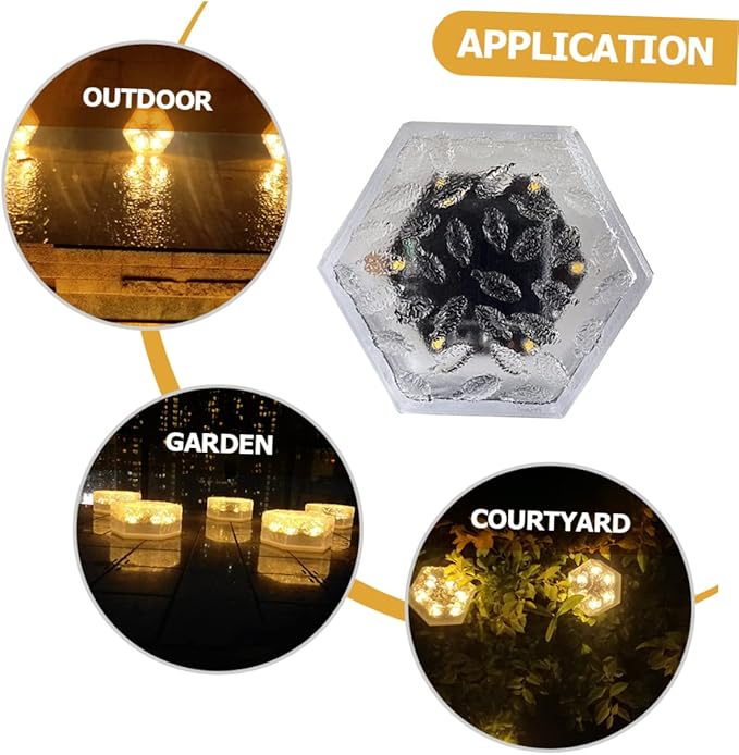 Solar Powered Ground Buried Lamp Outdoor Decorative Light Led Ice Cube Lights Landscape | Lumora