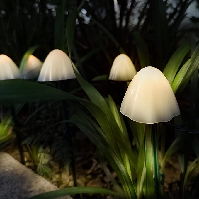 Solar Garden Lights, Garden Decor Solar Mushroom Lights Outdoor Waterproof - 20 Pack 8Modes