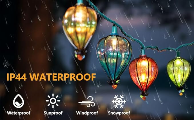 11FT Multicolor String Lights with 10 Bulbs，UL Listed Connectable Waterproof Decorative LED Fairy Hanging Curtain | Lumora