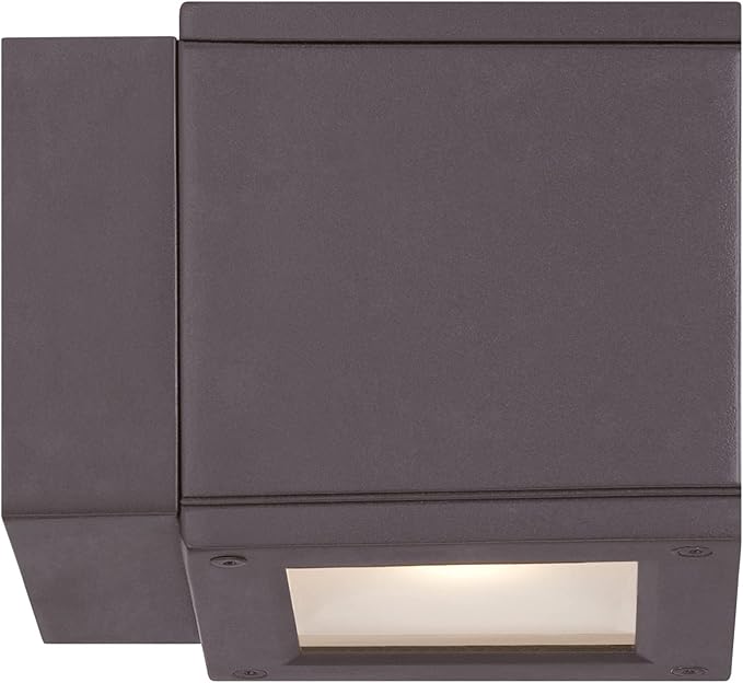 WAC Lighting WS-W2505-WT Rubix LED Outdoor Wall Light Fixture, Double Light, 3000K, White