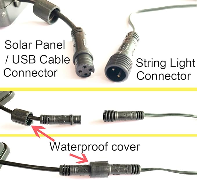 Dual Powered - Solar + USB Plug in - Solar Powered String Lights with Hanging Sockets, 20 Big Edison Bulbs Weatherproof Solar Decoration Lights for Patios, Parties (Dual Powered, WarmWhite-1pcs)