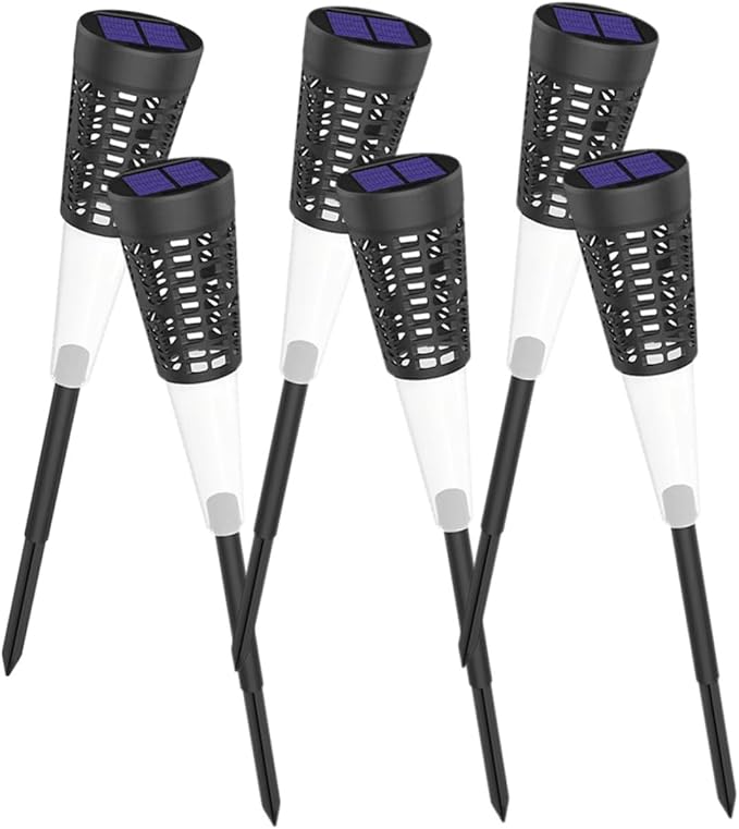 VICASKY 6pcs Solar Garden Lights Outdoor In-ground Path Lights Warm Colorful LED Lawn Stake for Patio Yard Courtyard Decorative