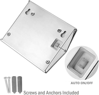 Solar Stair Lights, EpicGadget Waterproof Outdoor LED Step Lighting 3 LED Solar Powered Step Lights Stainless Steel Outdoor Lighting for Steps Paths Patio Stairs (8 Pack)