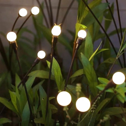 Solar Lights Outdoor Waterproof 2 Packs,Garden Patio Decorative,Firefly Lights for Patio Lawn,Landscape Lighting Large Bulbs,Starlight Windswept,Great Gift for Women for Gardening,20LEDs