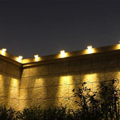4-Pack Solar Fence Lamp LED Light Waterproof Outdoor Garden Lighting Energy-Saving Solar Lights for Pathway and Deck Decoration