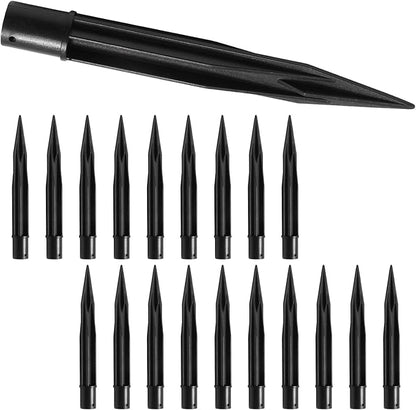 20PCS Solar Light Spikes 0.39", 0.64" Christmas Plastic Torch Lights Spikes for Outdoor Yard Garden, I.D.0.39 Inch/10MM, O.D 0.64 inch/16.3 MM, Replacement Stake for Solar Lights Pegs