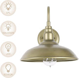 10 Inch Gooseneck Barn Light for Farmhouse, Brass Exterior Barn Style Light Fixture with Wall Mount, Outside Goose | Lumora