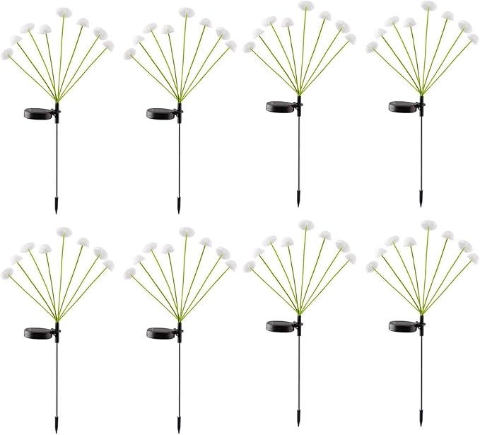 LED Solar Garden Lights Mushroom, Waterproof Solar Pathway Lights Outdoor, for Patio, Festival, Wedding, Party Decor Jellyfish Ambiance