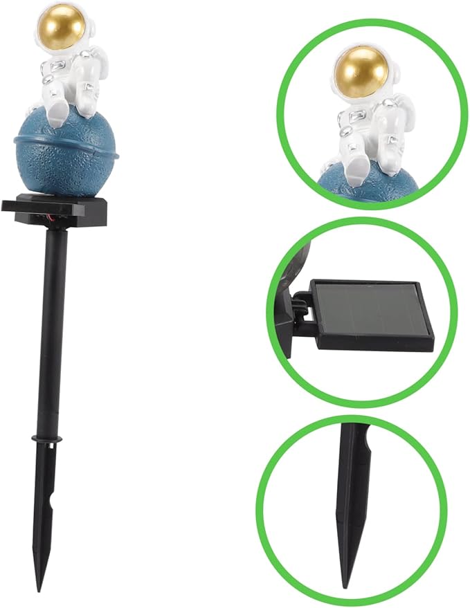 Solar Ground Lamp for Easy Install Outdoor Garden Lights Astronaut Style Decorative | Lumora