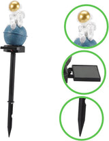 Solar Ground Lamp for Easy Install Outdoor Garden Lights Astronaut Style Decorative | Lumora