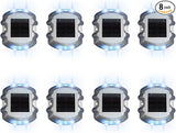 Wokyo 8 Pack Solar Deck Lights IP68 Waterproof Outdoor Solar Driveway Lights, Solar Dock Lights Heat Resistant Step | Lumora