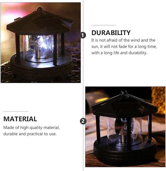 Creative Rotating LED Solar Walkway Lights Outdoor Garden Path Lighting Solar Powered Plastic Landscape Decorative Lamp