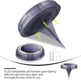 Veemoon Garden Solar Pathway Light 8 LED Warm White Solar Ground Lamp Waterproof Outdoor Lawn In-ground Landscape | Lumora