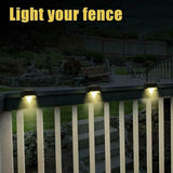 anso 4pcs LED Solar Deck Lights Waterproof Outdoor Gardens Pathway Lamps Fences Ladder Light (4pcs Brown) | Lumora