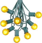100 Foot G30 Outdoor Patio String Lights with 125 Yellow Globe Bulbs Indoor/Outdoor Cafe Hanging Lights C7/E12 Base | Lumora