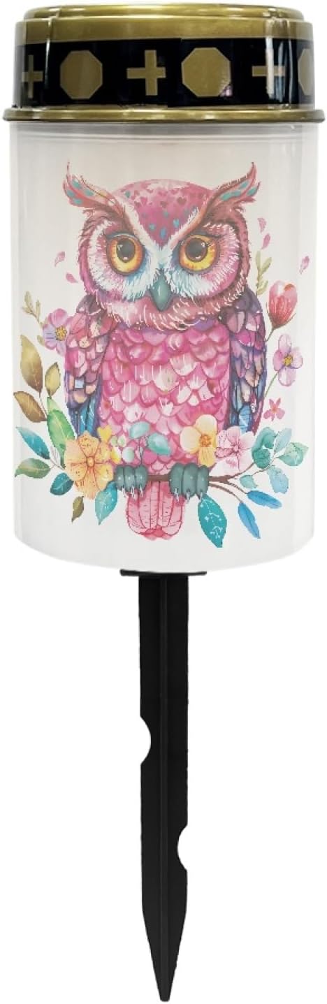 Owl Outdoor Solar Lights Solar Stake Lights Waterproof Garden Decorations for Party,Pretty Solar Walkway Lights for Yard Pathway Light,Wall Light Auto On/Off