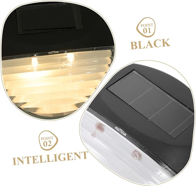 Led Solar Pathway Lights for Garden 4 Pack Solar-Powered Outdoor Stairs Fence Security Lamps Low Voltage Deck Lights