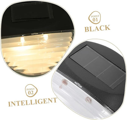 Led Solar Pathway Lights for Garden 4 Pack Solar-Powered Outdoor Stairs Fence Security Lamps Low Voltage Deck Lights