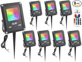 10W Low Voltage Landscape Lighting RGB Color Changing LED Landscape Lights Remote Control Waterproof Garden Patio | Lumora