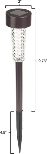 Pure Garden Solar Powered Lights (Set of 6)- LED Outdoor Stake Spotlight Fixture for Gardens, Pathways, and Patios | Lumora