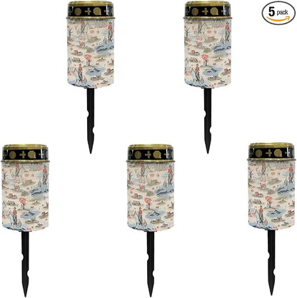 Western Cowboy Horse Garden Stake Solar Lights Outdoor Pathway Lights for Yard Patio,Horse Solar Walkway Lights,Flameless Landscape Lighting,Solar Lantern for Home Path