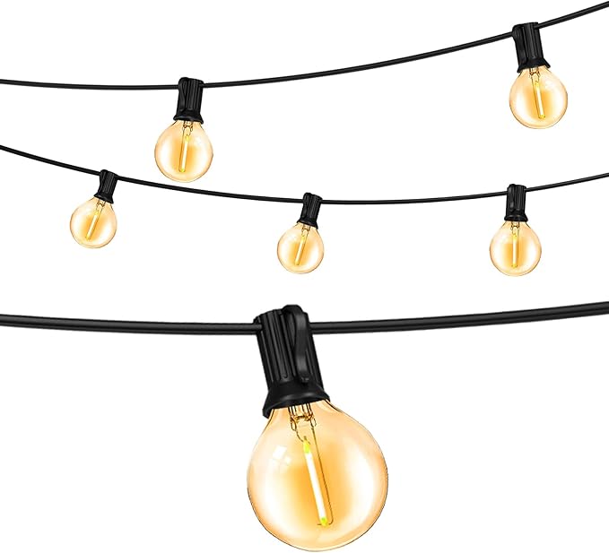 Outdoor String Lights 200FT Waterproof Globe String Lights with 104 Shatterproof G40 LED bulbs, Dimmable | Lumora