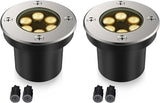JESLED Outdoor Landscape Lights, 6W LED In Ground Well Lights, 12V 24V 3000K Warm White, IP67 Waterproof Low | Lumora
