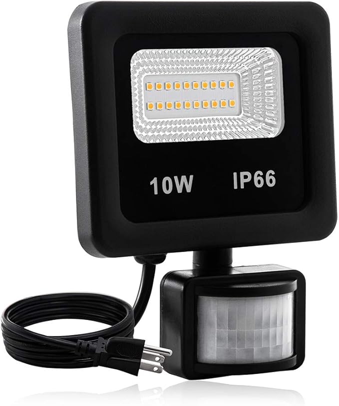 Motion Sensor Flood Light Outdoor,10W Security Light, IP66 Waterproof Outdoor Light,1000LM,3200K Motion Security | Lumora
