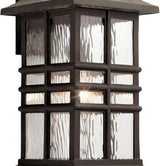 Kichler Beacon Square 17.5" 1 Light Outdoor Wall Light with Clear Hammered Glass in White | Lumora