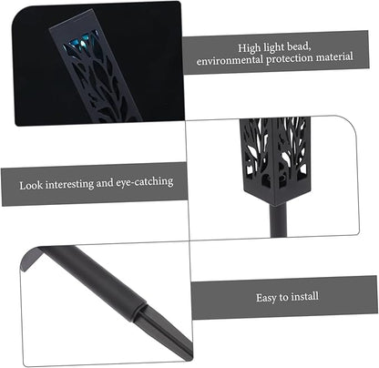 Garneck 2 Pcs Solar Lawn Lamps Hollow Out Ground Inserted LED Garden Decorative Lights Energy Saving Outdoor Solar Powered Pathway Lighting Durable Easy Installation