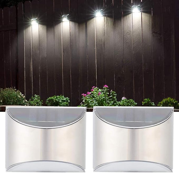 Restokki Solar Deck Lights, Solar Lights for Fence, Stainless Steel Solar Fence Security - Outdoor Path Light | Lumora