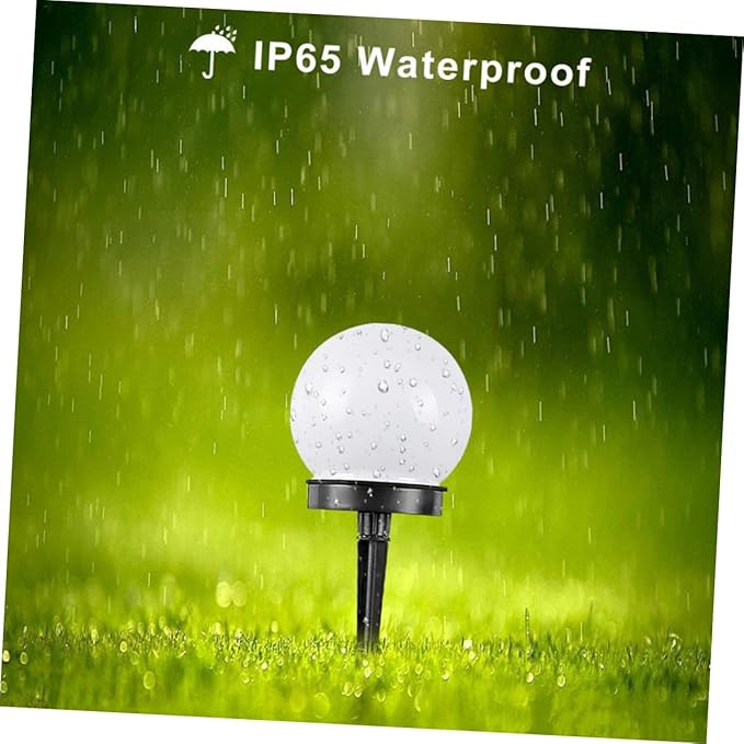6Pcs Solar Round Grass Light Outdoor Lawn Bulb for Garden Pathway Event Lighting Solar Powered Landscape Lights for Decor